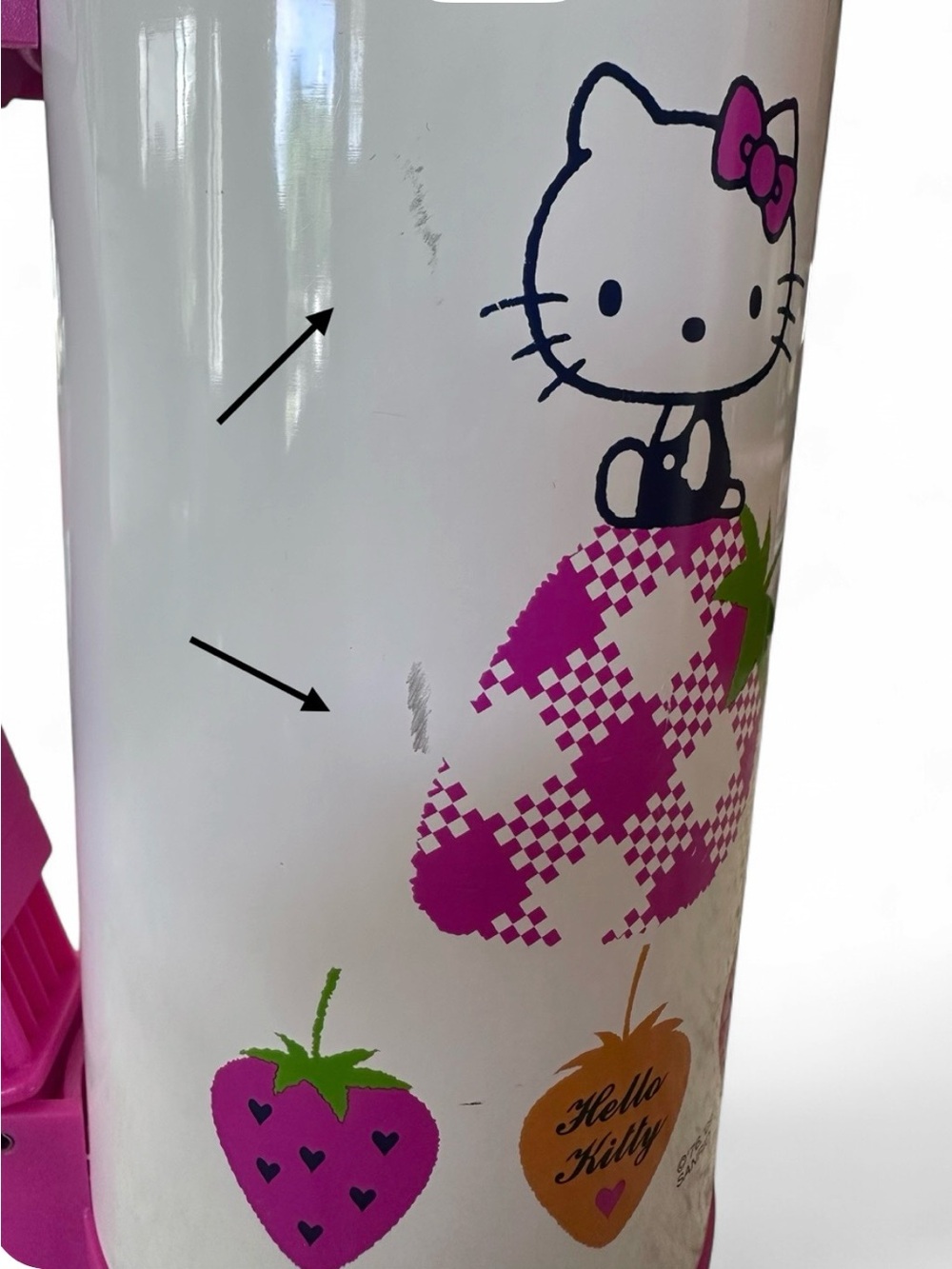 Hello Kitty White and Pink Strawberry Thermos Flask - Picture 10 of 10